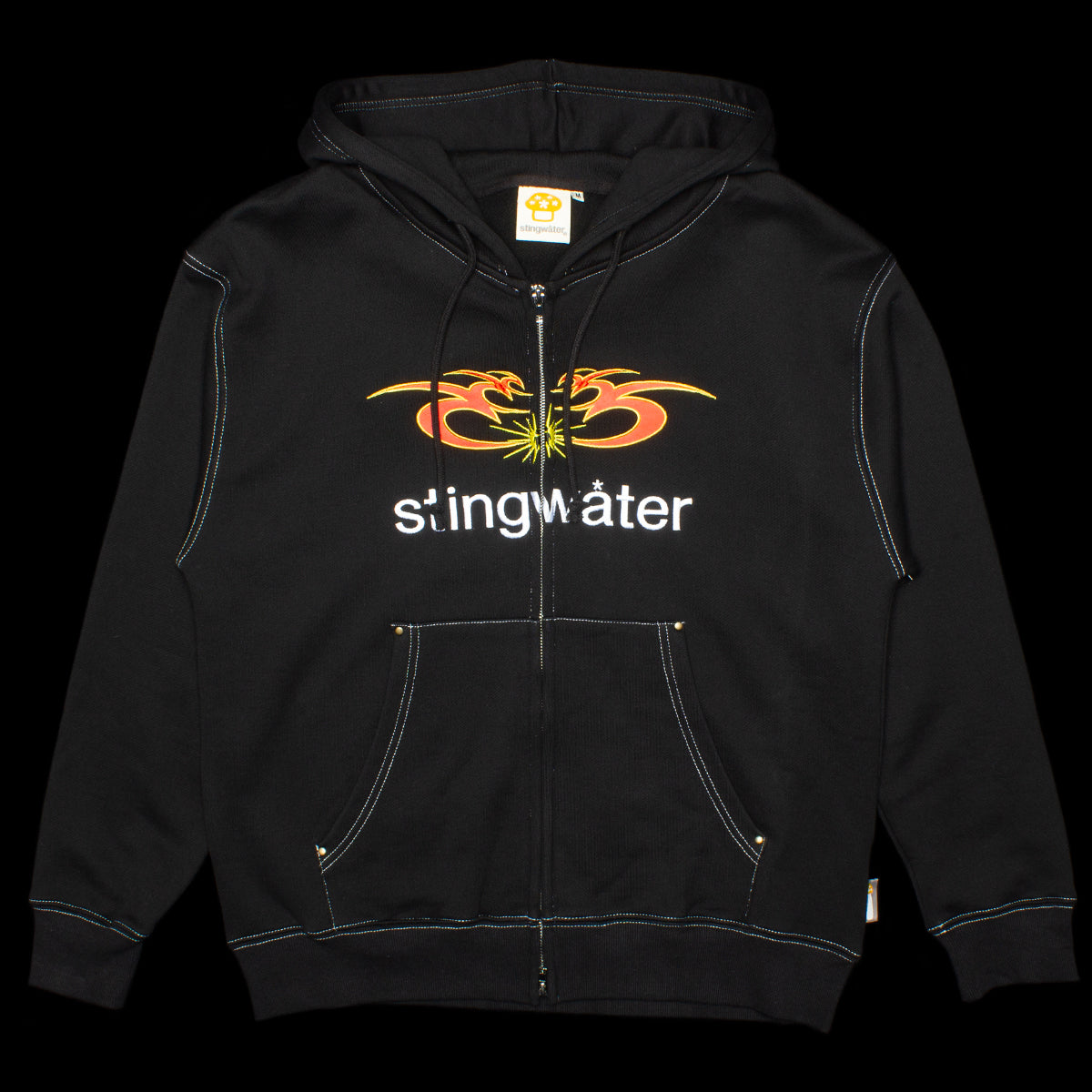 Stingwater | Big Moses Contrast Zip-Up Hoodie Color : Black