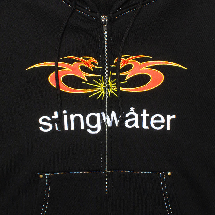Stingwater | Big Moses Contrast Zip-Up Hoodie Color : Black