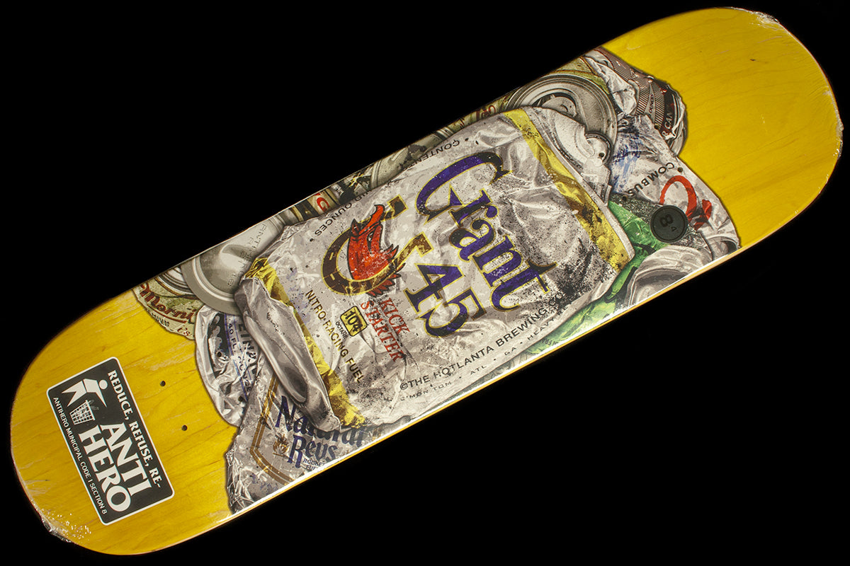Anti Hero - Refuse Deck
Color : Yellow
Width : 8.4"
Length : 32.00"
Wheelbase : 14.25"
Grant Taylor