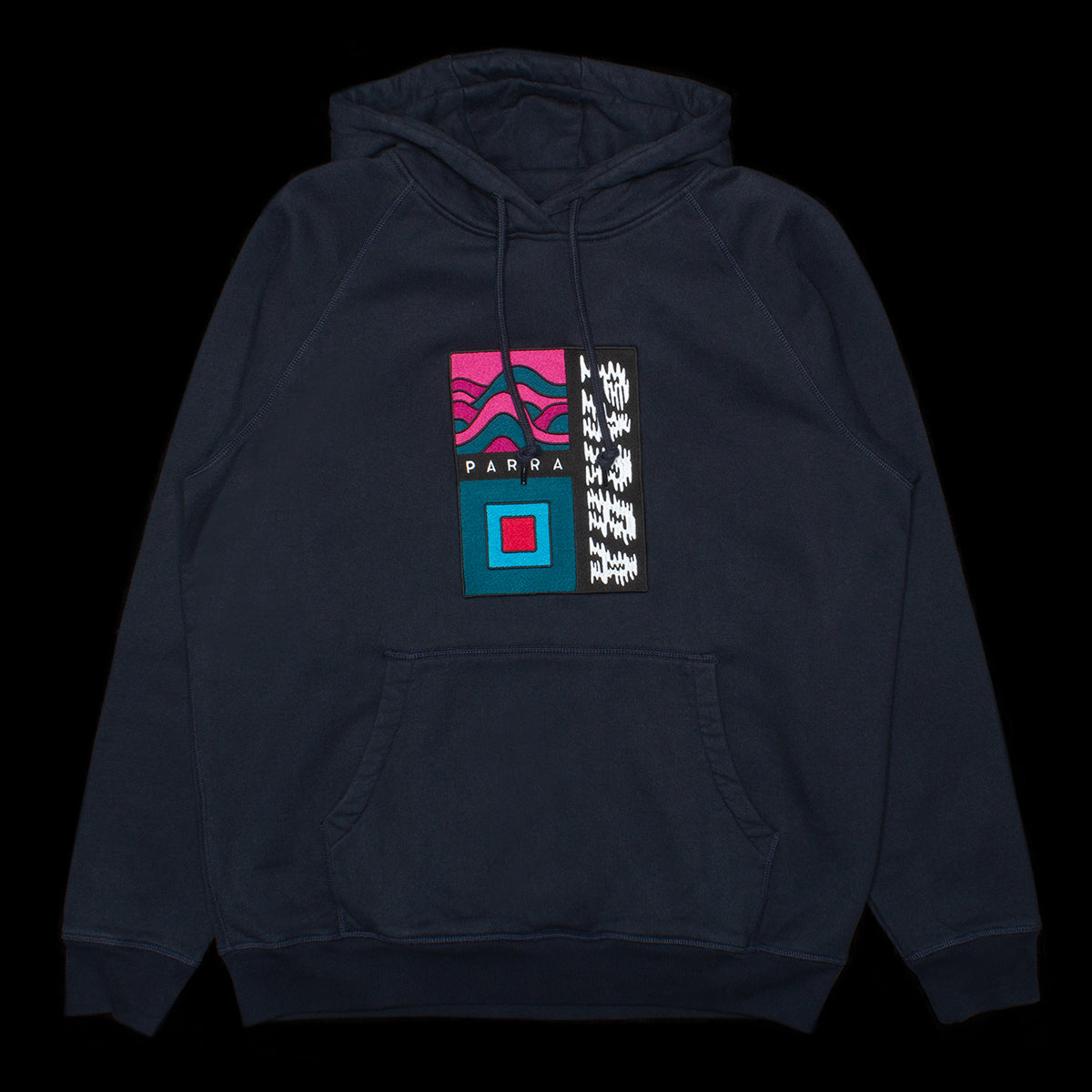 by Parra | Wave Block Tremors Hooded Sweatshirt Style # 49525 Color : Navy Blue