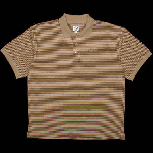 Polar | Stripe Polo Shirt Color : Camel