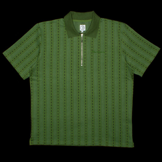 Polar | Road Zip Polo Shirt Color : Dark Green