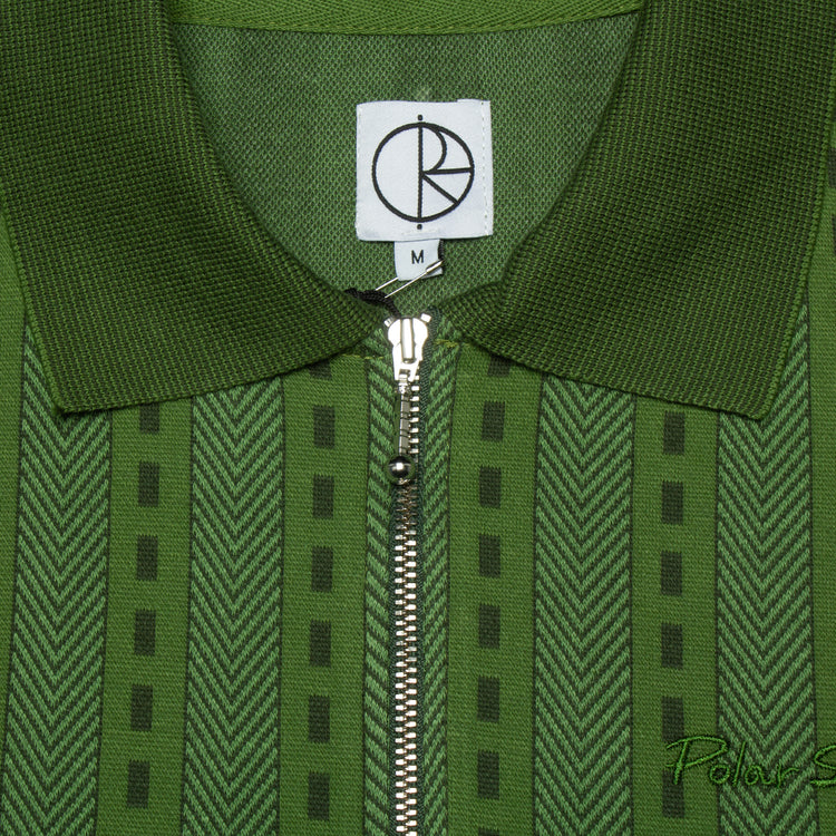 Polar | Road Zip Polo Shirt Color : Dark Green