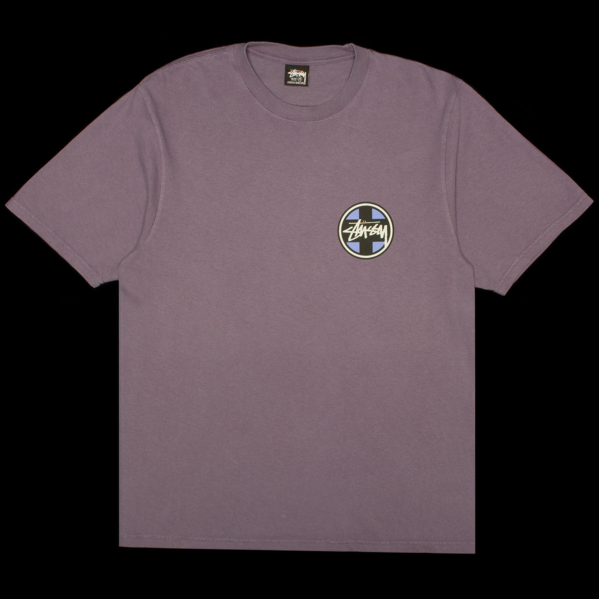 Stussy - Cross Dot Pigment Dyed T-Shirt
Style # 1905112

Color : Grape