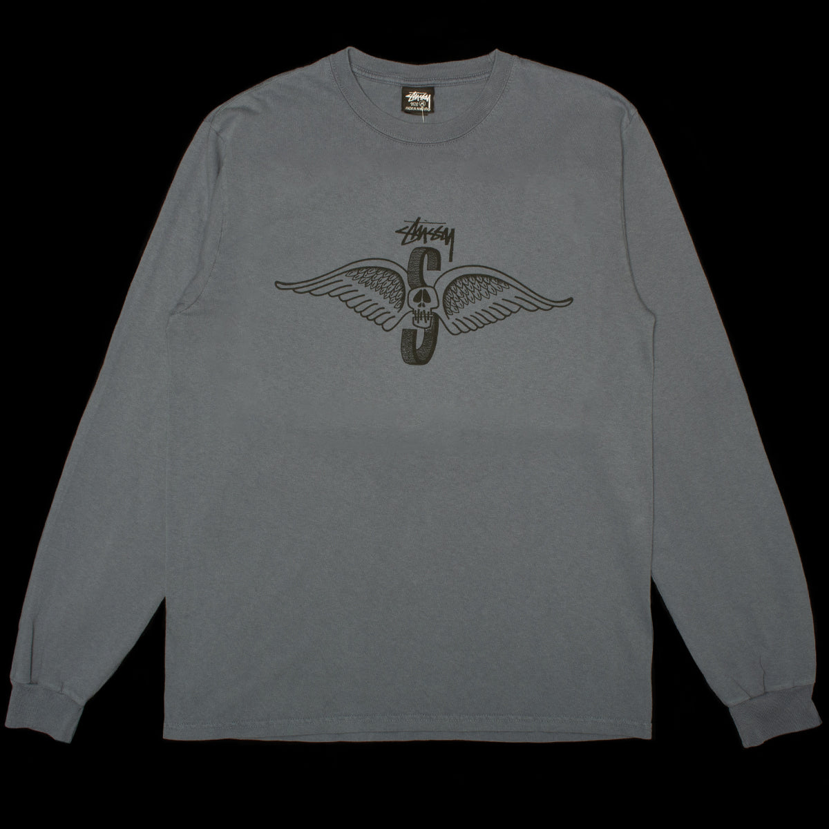 Stussy - Skull Wings Pigment Dyed L/S T-Shirt
Style # 1995115

Color : Navy