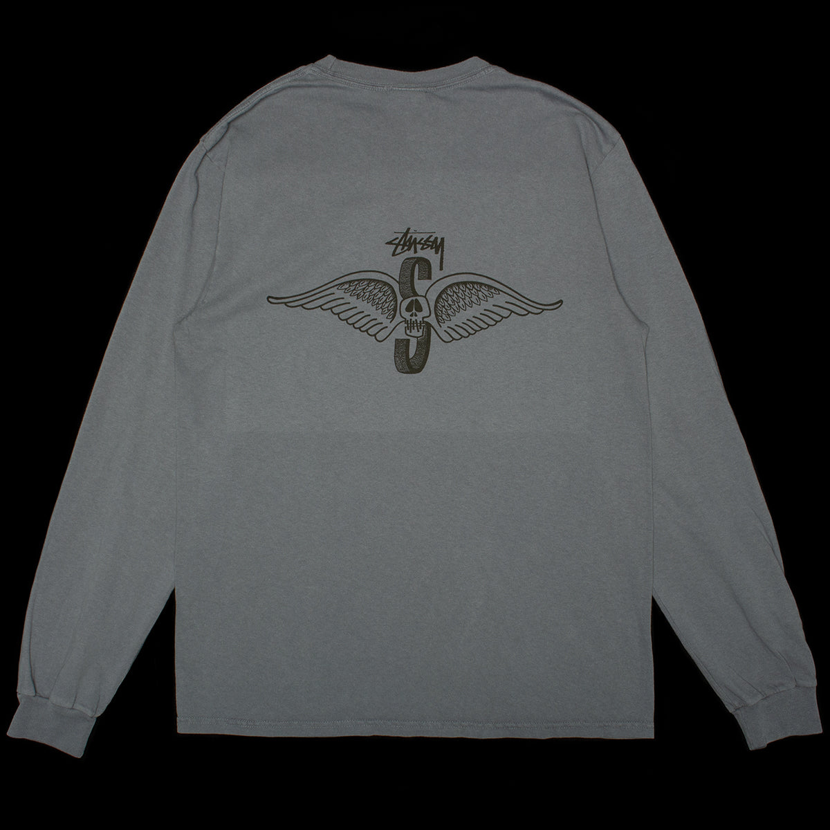 Stussy - Skull Wings Pigment Dyed L/S T-Shirt
Style # 1995115

Color : Navy