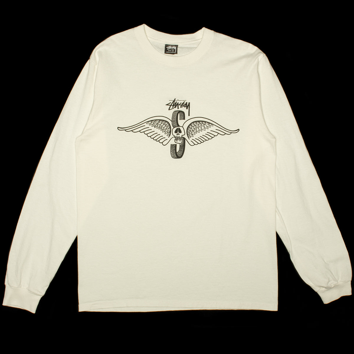 Stussy - Skull Wings Pigment Dyed L/S T-Shirt
Style # 1995115

Color : Natural