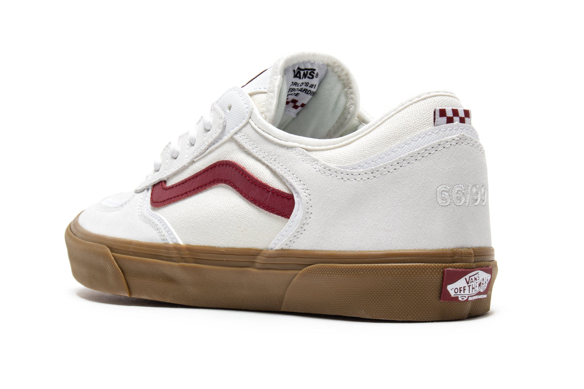 Vans - Skate Rowley
Style # VN0A2Z3O6LQ1
Color : White / Red / Gum