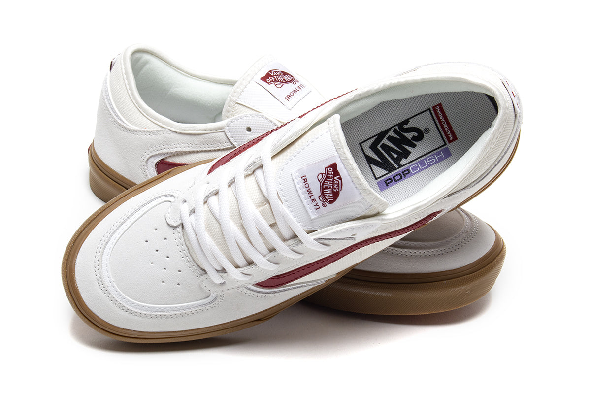 Vans - Skate Rowley
Style # VN0A2Z3O6LQ1
Color : White / Red / Gum