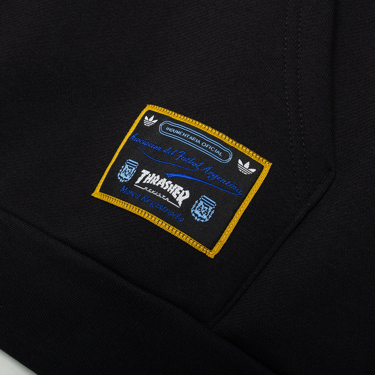 Adidas Skateboarding - Argentina x Thrasher Hoodie
Style # KX4547
Color : Black