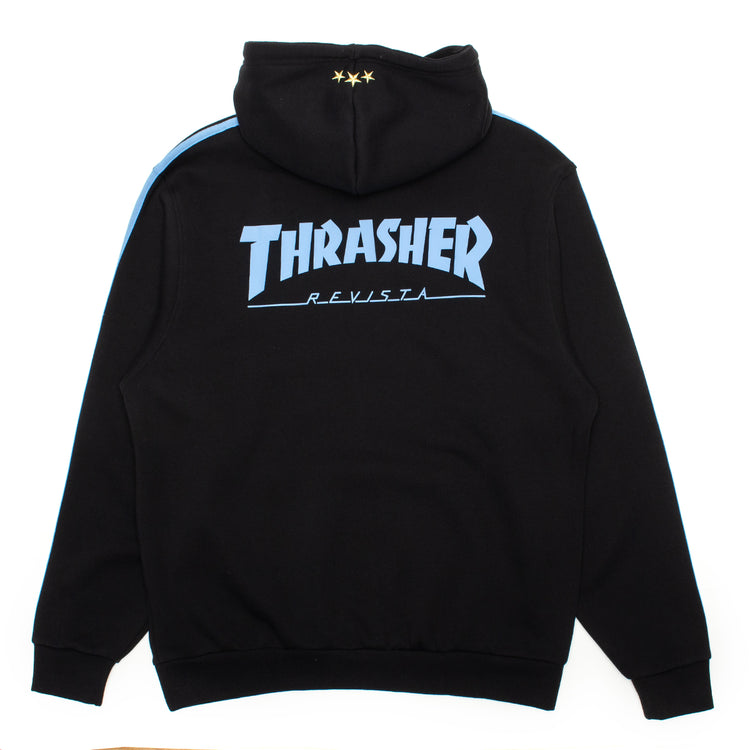 Adidas Skateboarding - Argentina x Thrasher Hoodie
Style # KX4547
Color : Black