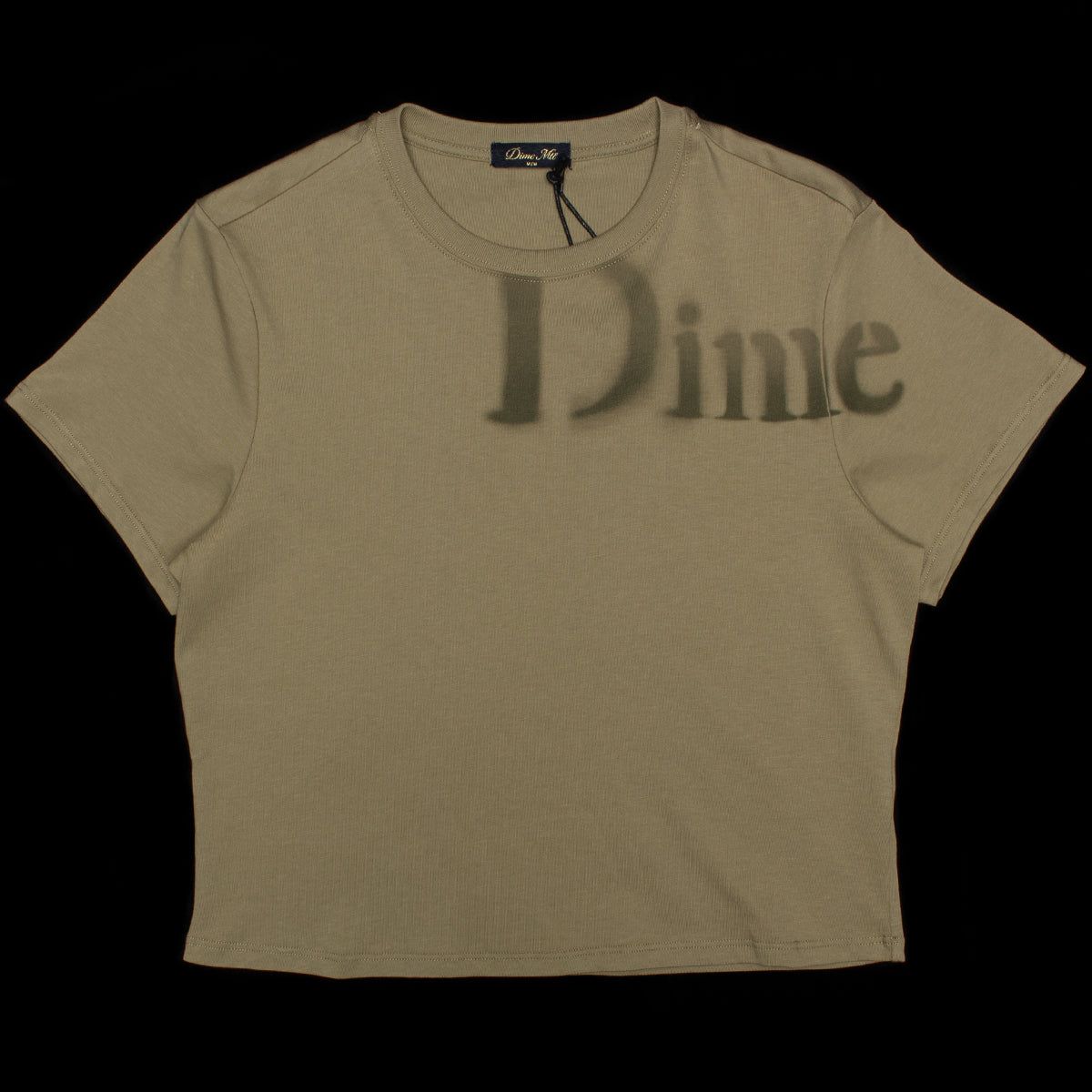 Dime - Women's Classic Stencil T-Shirt
Color : Military Olive
