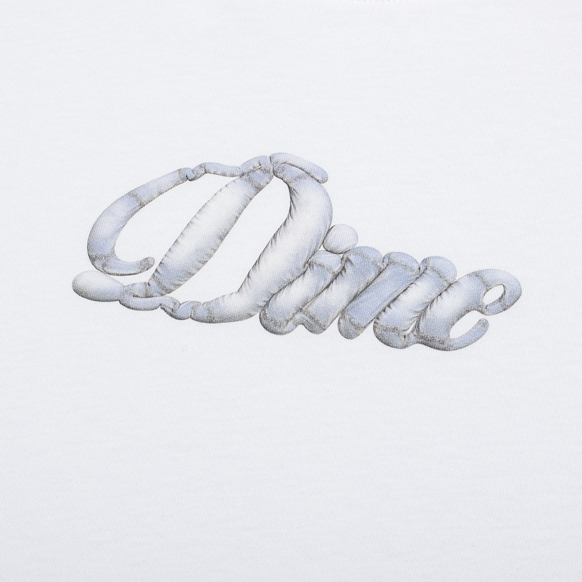 Dime - Women's Cursive Denim T-Shirt
Color : White