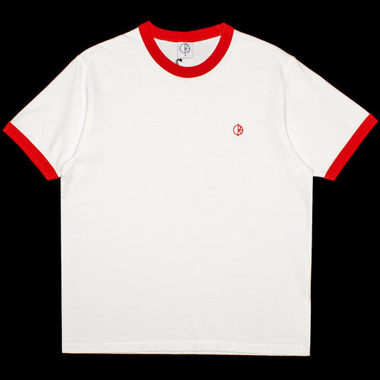 Polar Skate Co. - Ringer T-Shirt
Color : White / Red