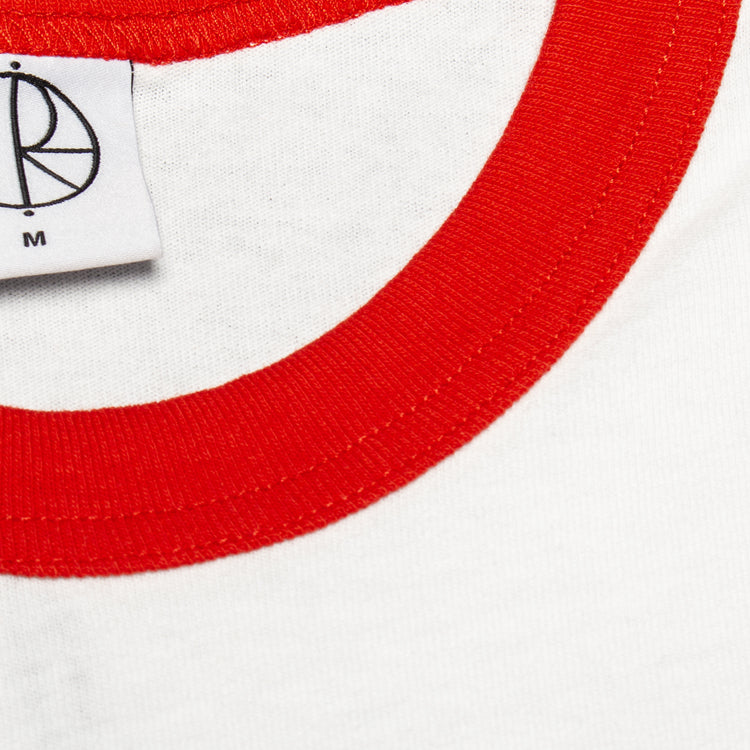 Polar Skate Co. - Ringer T-Shirt
Color : White / Red
