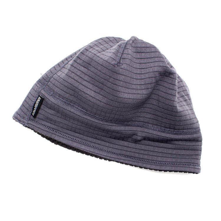 Sex Hippies - Reversible Grid Fleece Beanie
Color : Black / Mid Grey