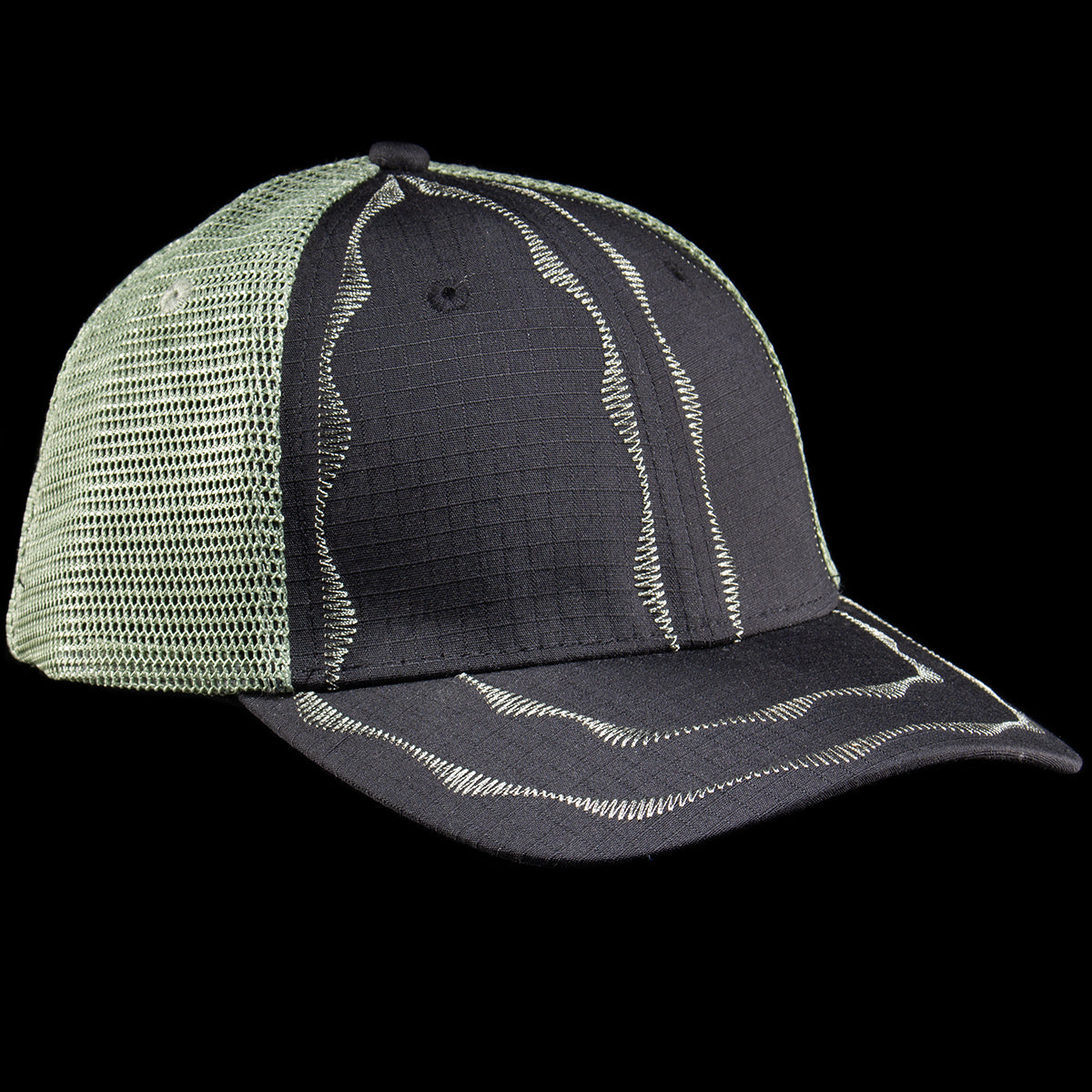 Sex Hippies - Welder's Stitch Mesh Hat
Color : Black / Sage