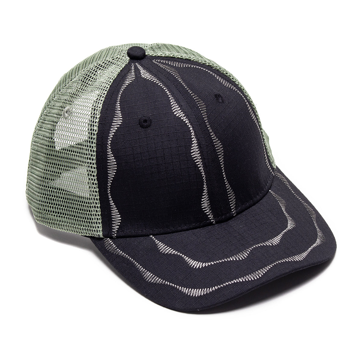 Sex Hippies - Welder's Stitch Mesh Hat
Color : Black / Sage