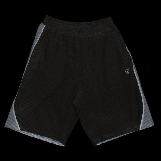 Sex Hippies - Grid Fleece Hoop Shorts
Color : Black / Silver