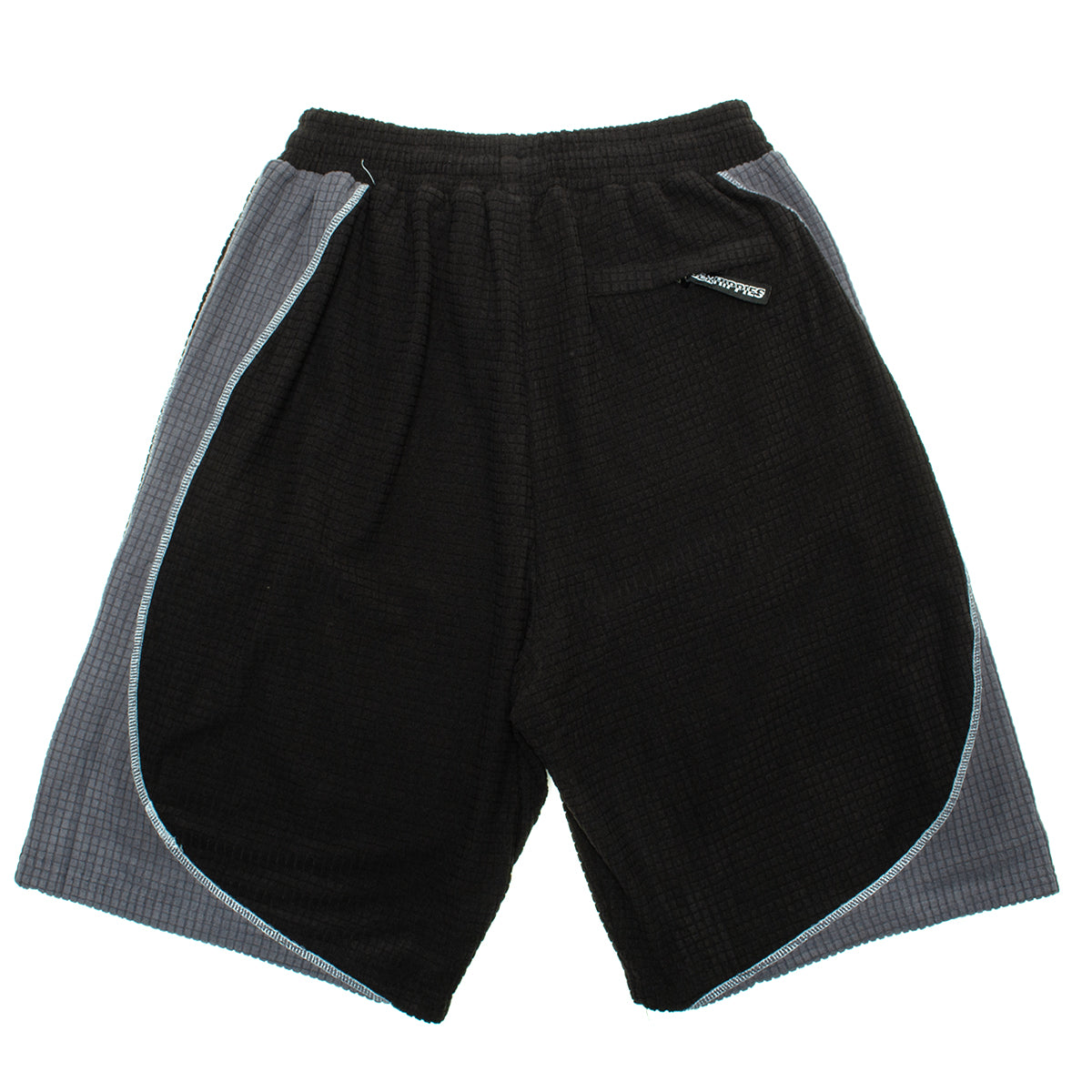 Sex Hippies - Grid Fleece Hoop Shorts
Color : Black / Silver