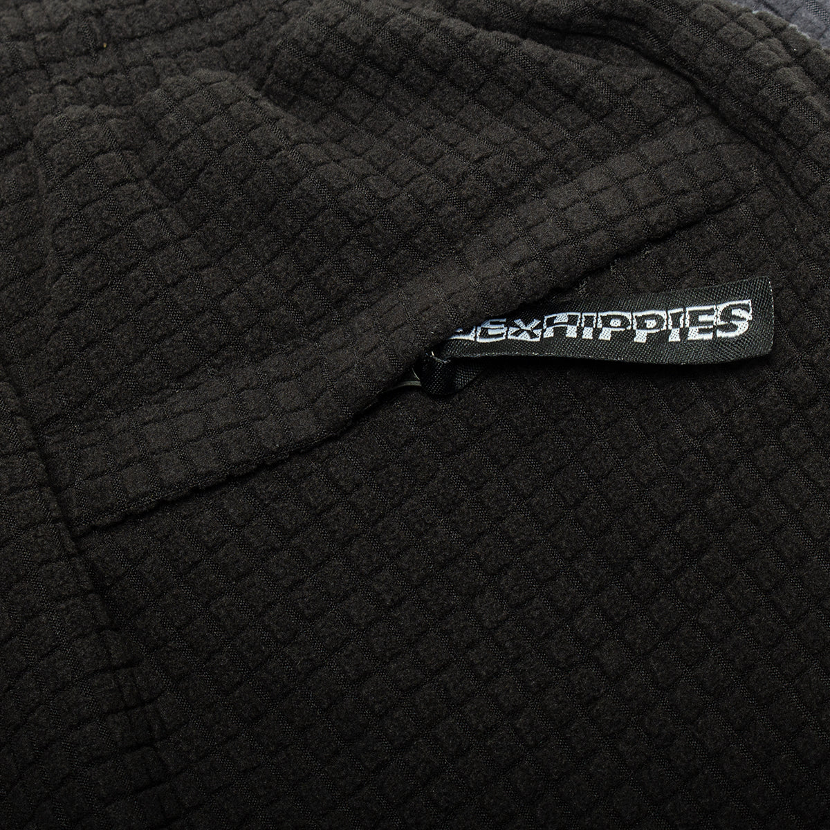 Sex Hippies - Grid Fleece Hoop Shorts
Color : Black / Silver