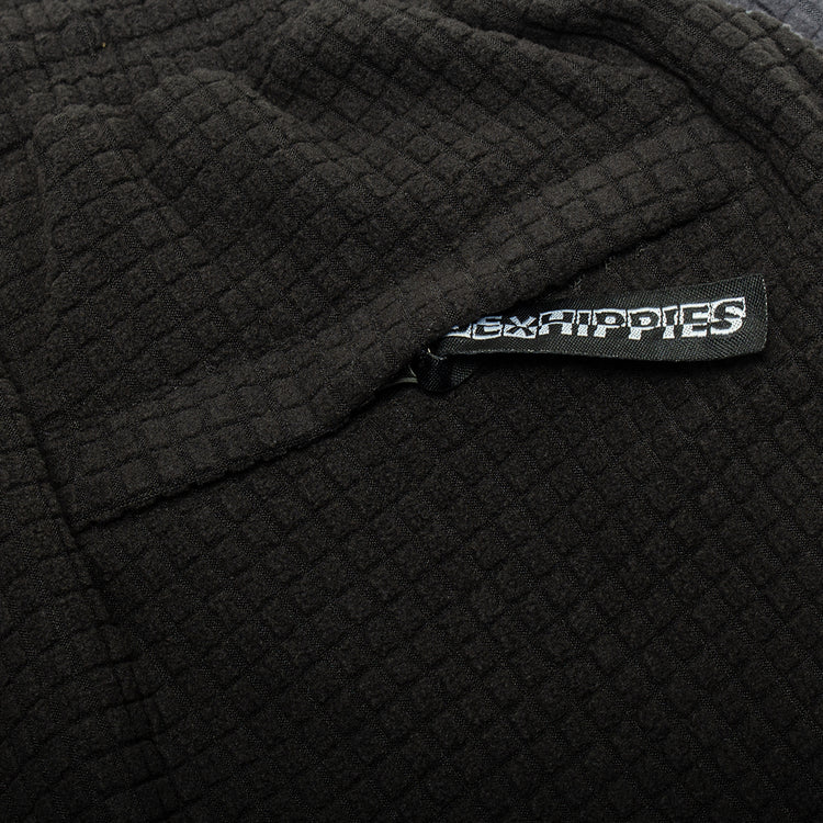 Sex Hippies - Grid Fleece Hoop Shorts
Color : Black / Silver