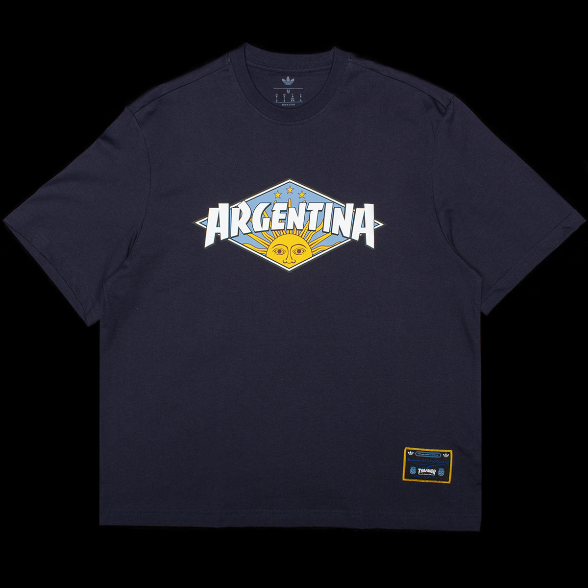 Adidas Skateboarding - Argentina x Thrasher T-Shirt
Style # KX4543
Color : Night Navy