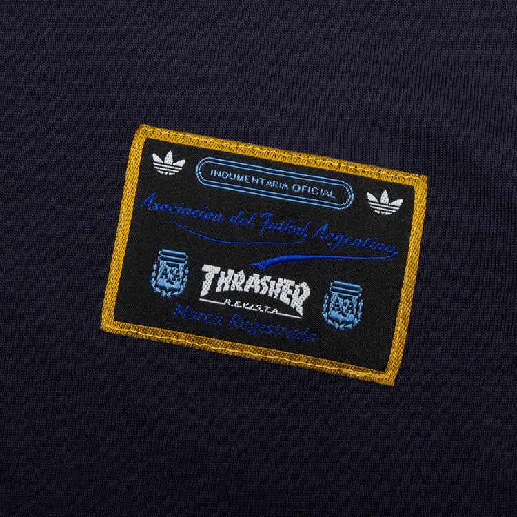Adidas Skateboarding - Argentina x Thrasher T-Shirt
Style # KX4543
Color : Night Navy