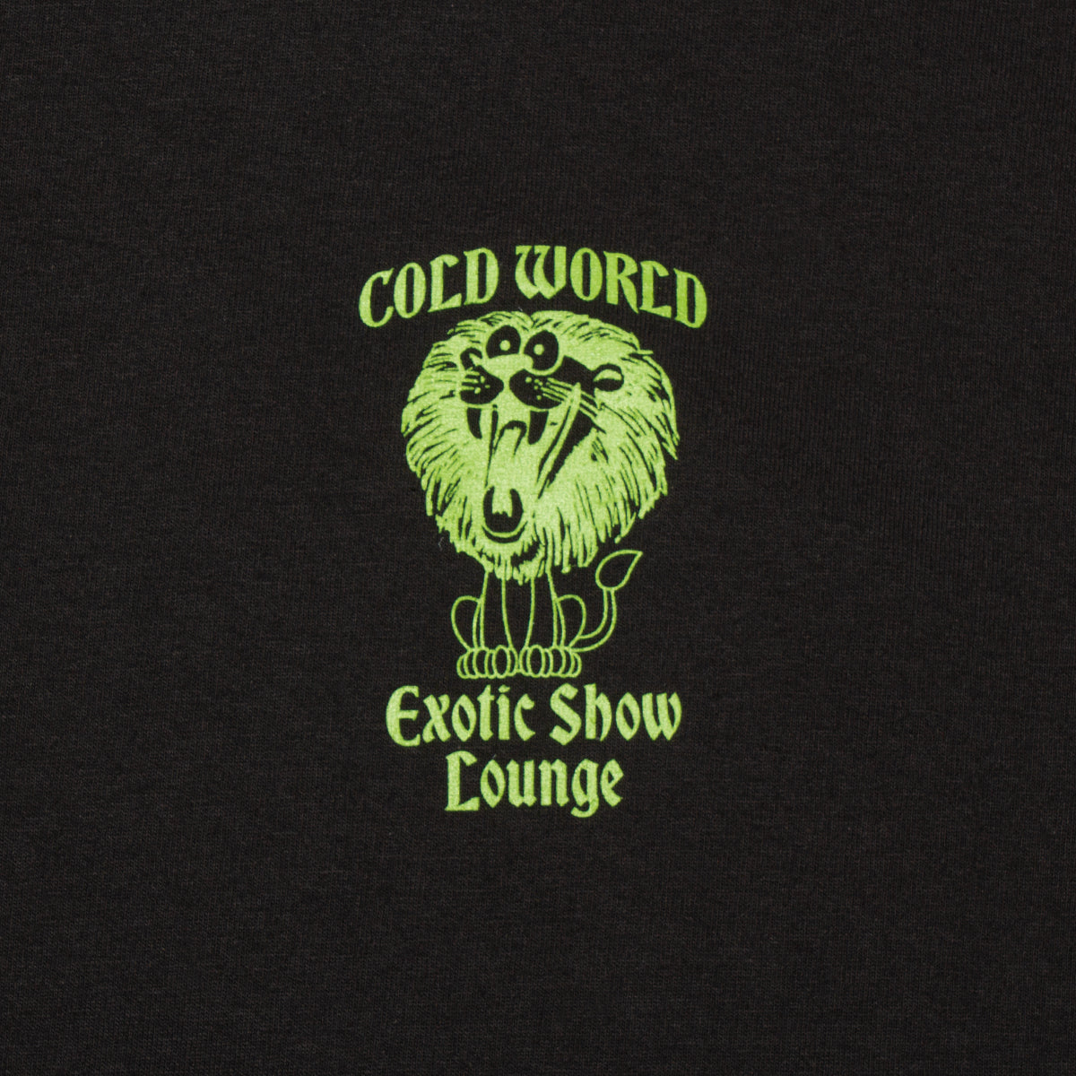 Cold World Frozen Goods | Exotic Show Lounge T-Shirt Style # SS23-T01-BLK Color : Black
