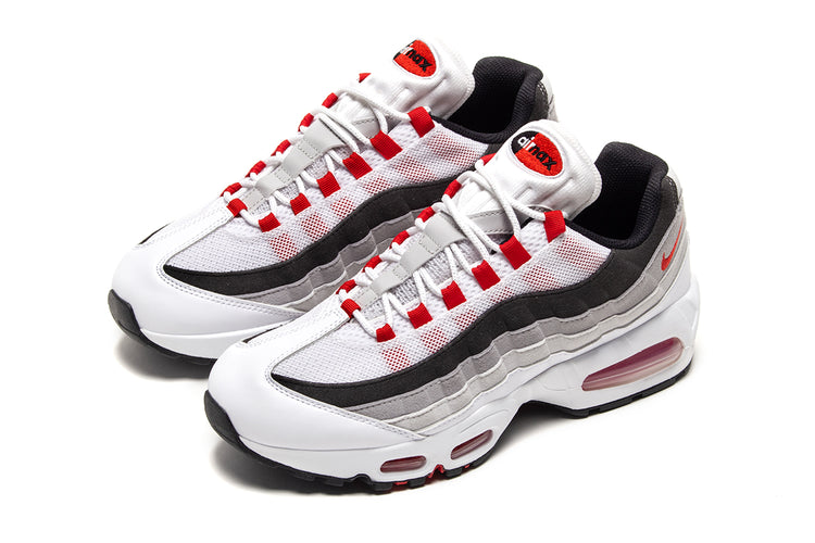 Nike - Air Max 95 Big Bubble
Style # IB7862-100
Color : White / Comet Red / Neutral Grey / Medium Grey