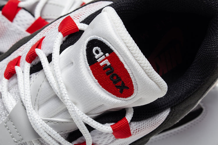 Nike - Air Max 95 Big Bubble
Style # IB7862-100
Color : White / Comet Red / Neutral Grey / Medium Grey