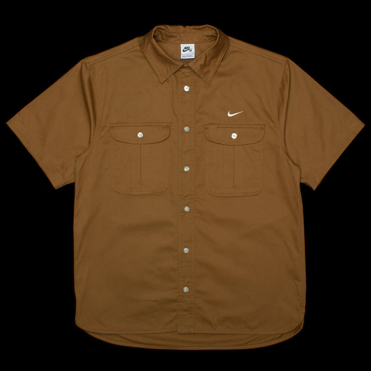 Nike SB | Tanglin Woven Shirt Style # DV9075-270 Color : Ale Brown