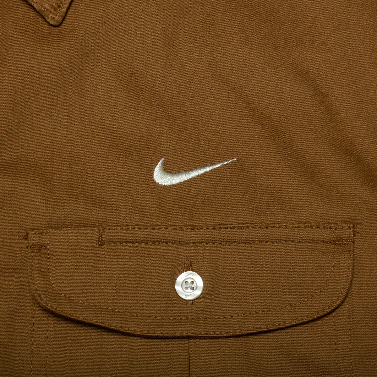 Nike SB | Tanglin Woven Shirt Style # DV9075-270 Color : Ale Brown