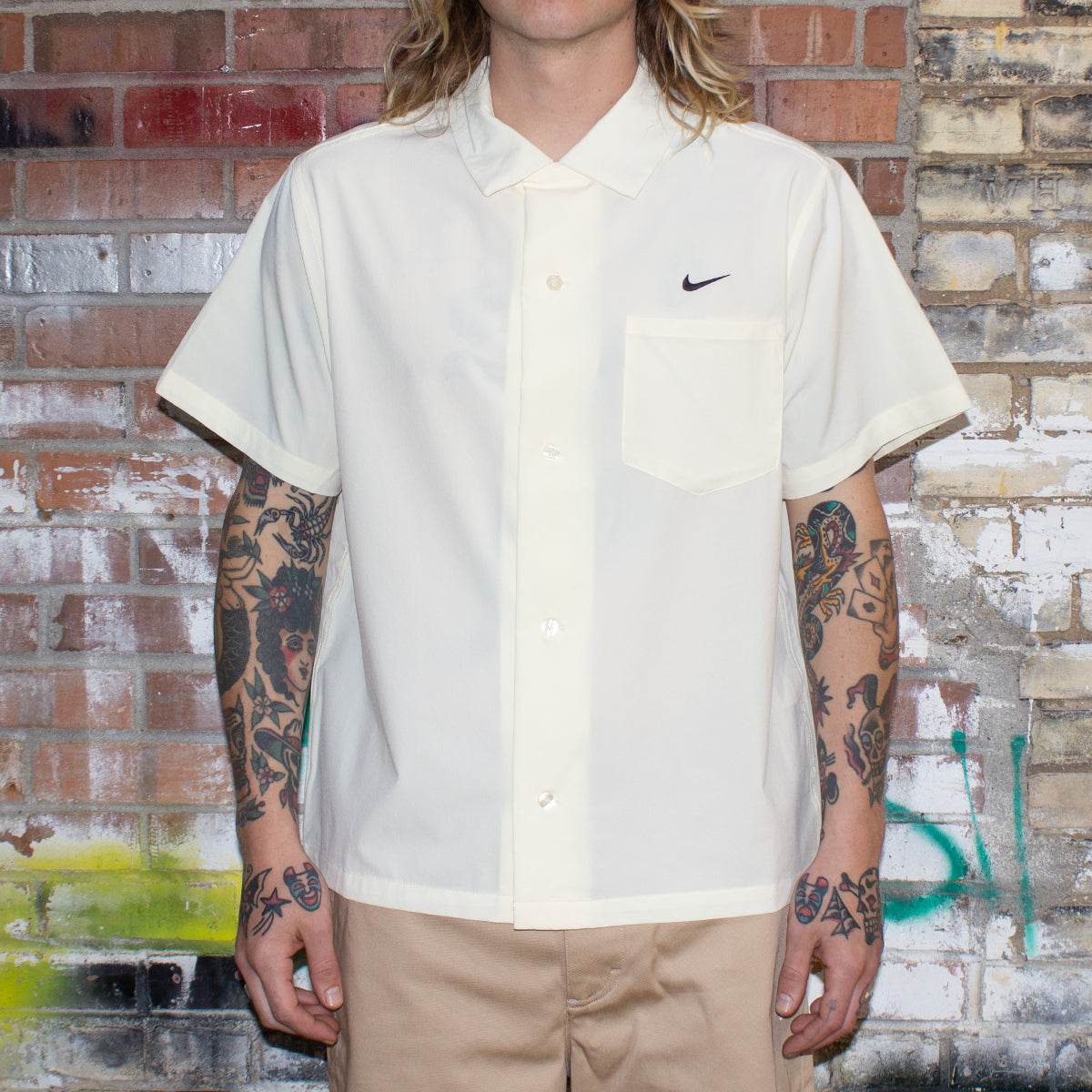 nike white dress shirt Nike Long Sleeve Shirt x Jacquemus | White
