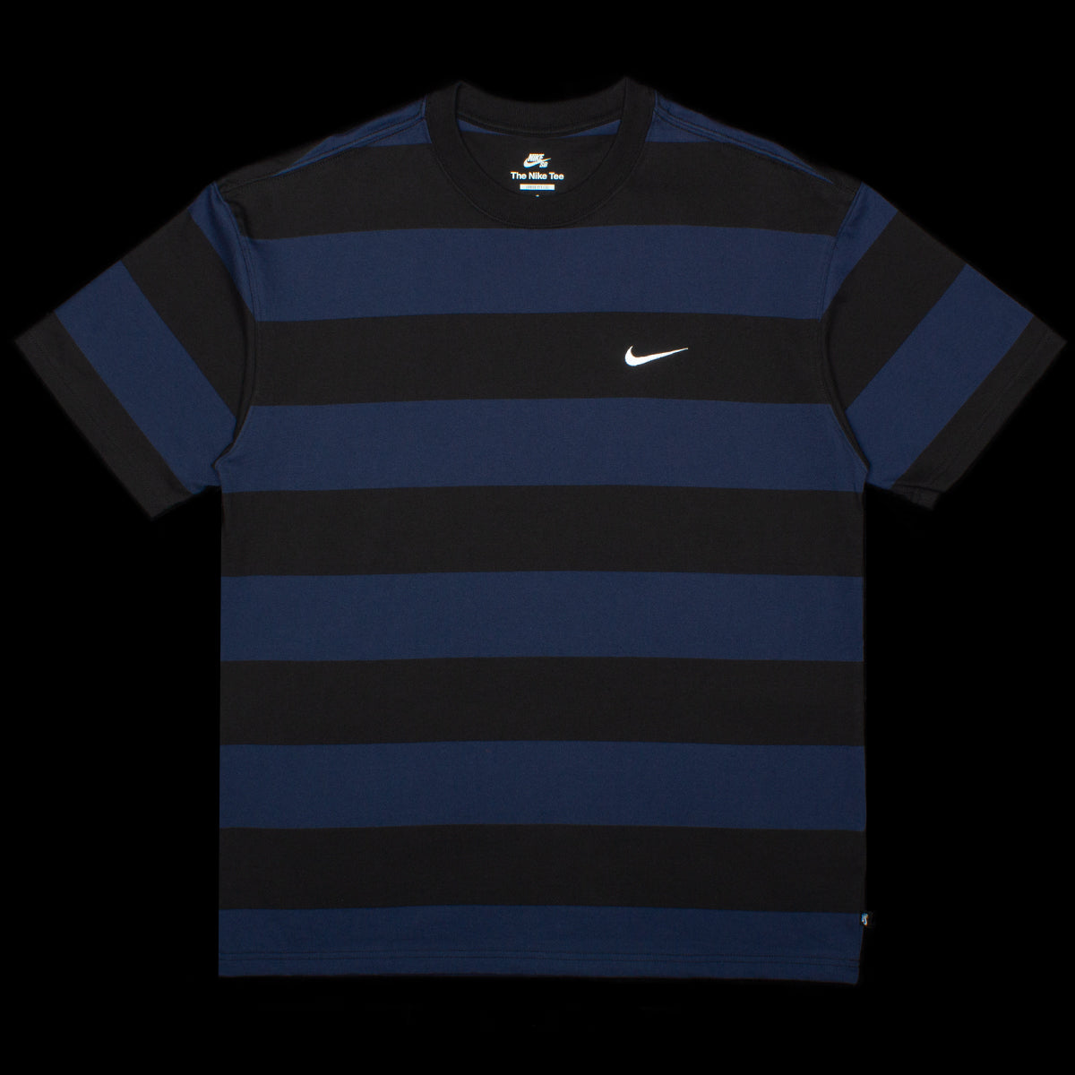 Nike SB | Stripe T-Shirt Style # FB8150-410 Color : Midnight Navy / Black