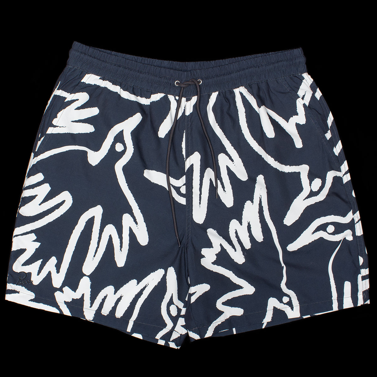 by Parra - Birds Fly Free Swim Shorts
Color : Black