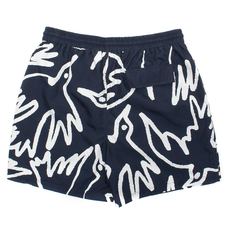by Parra - Birds Fly Free Swim Shorts
Color : Black
