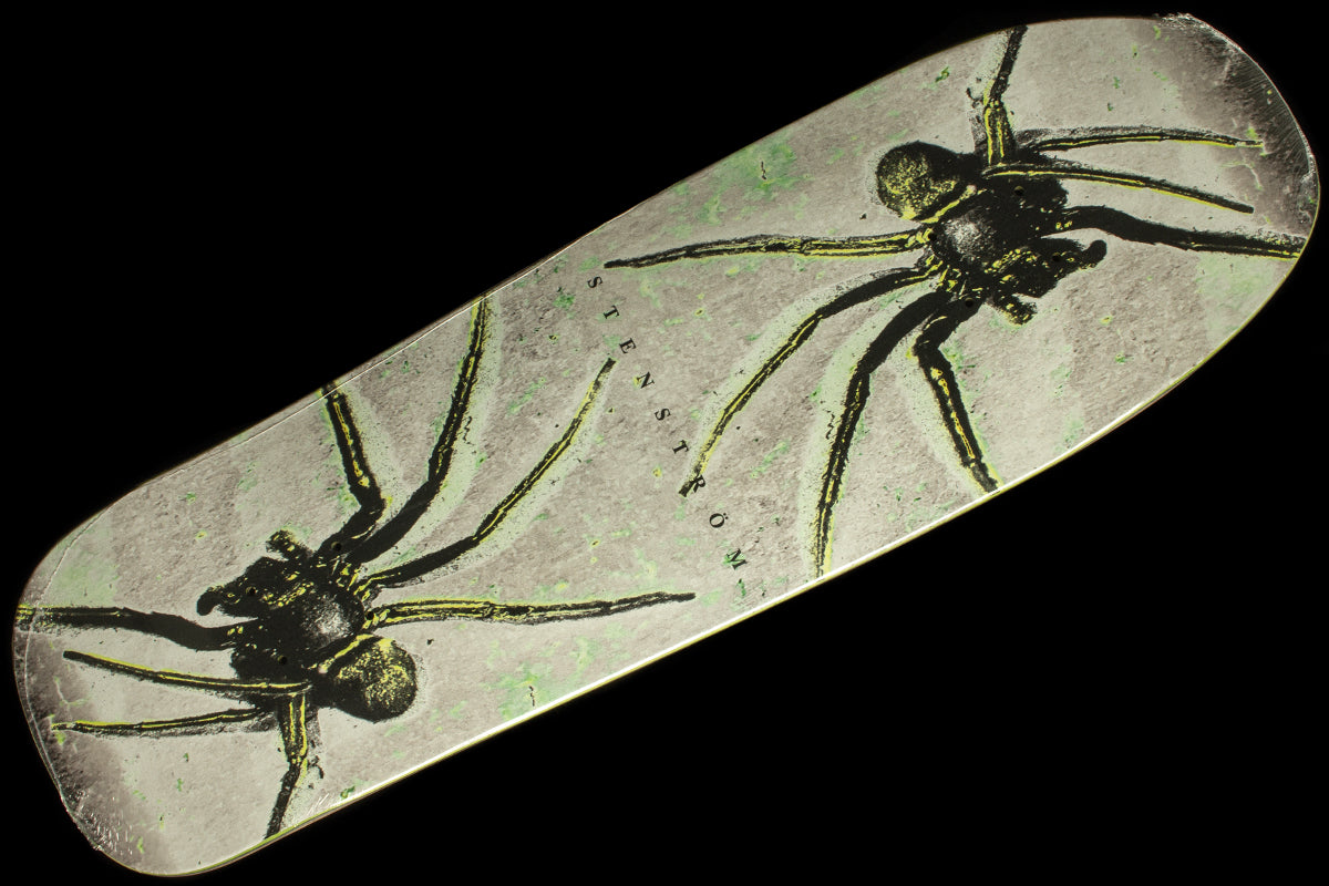 Polar Skate Co. - Spider Deck
Size : 9.2"
Wheelbase 14.20"
Length : 31.75"
Nose : 6.9"
Tail : 6.5"
Manufactured by BBS

David Stenstrom