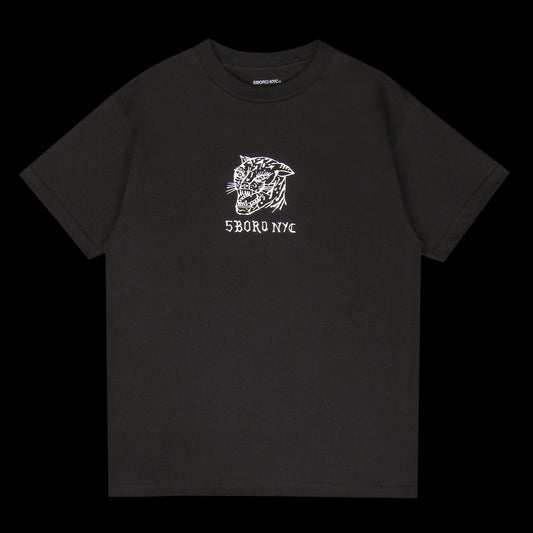 5Boro - Demon Cat T-Shirt
Color : Black / White