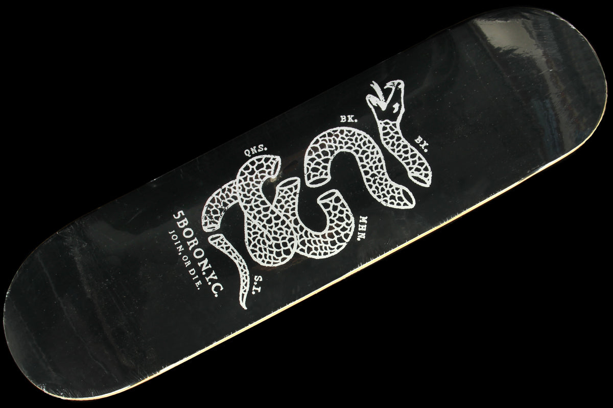 5Boro - Join Or Die Snake Deck
Color : Black / White