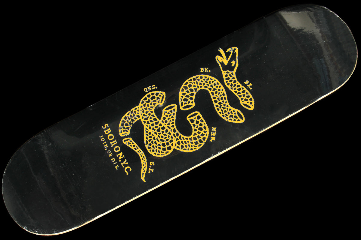 5Boro - Join Or Die Snake Deck
Color : Black / Yellow