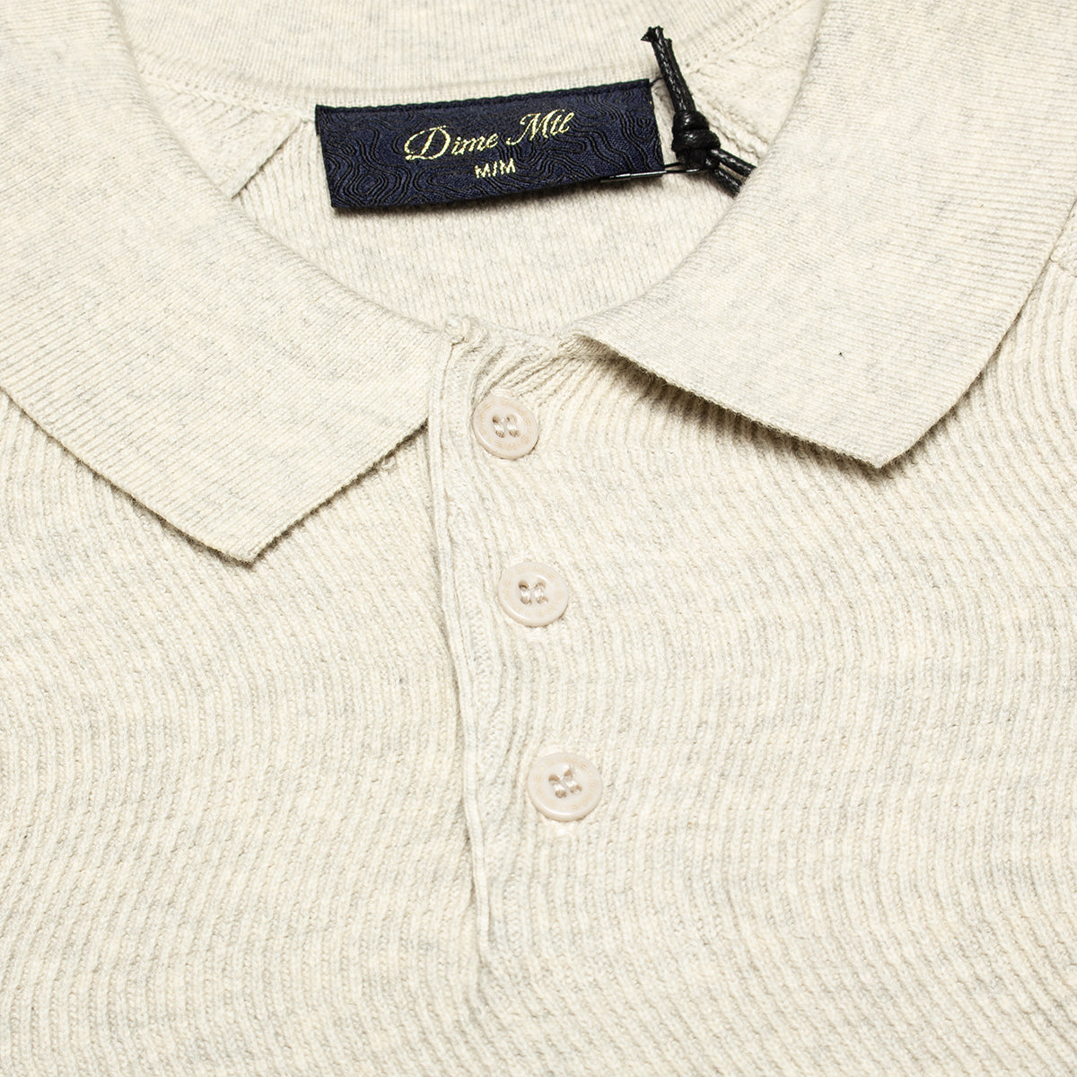 Dime - Cable Knit Polo
Color : Oatmeal