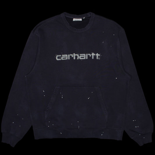 Carhartt WIP - Painter Sweatshirt
Style # I036899-1C
Color : Dark Navy (Destroy Wash Splatter)
