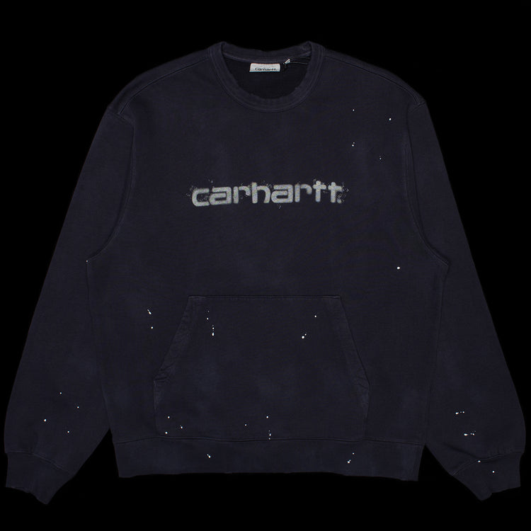 Carhartt WIP - Painter Sweatshirt
Style # I036899-1C
Color : Dark Navy (Destroy Wash Splatter)