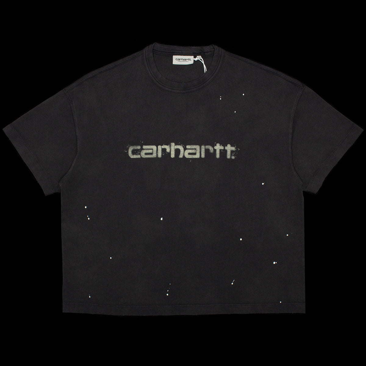 Carhartt WIP - Women's Painter T-Shirt
Style # I036848-89EJ
Color : Black (Destroy Wash Splatter)