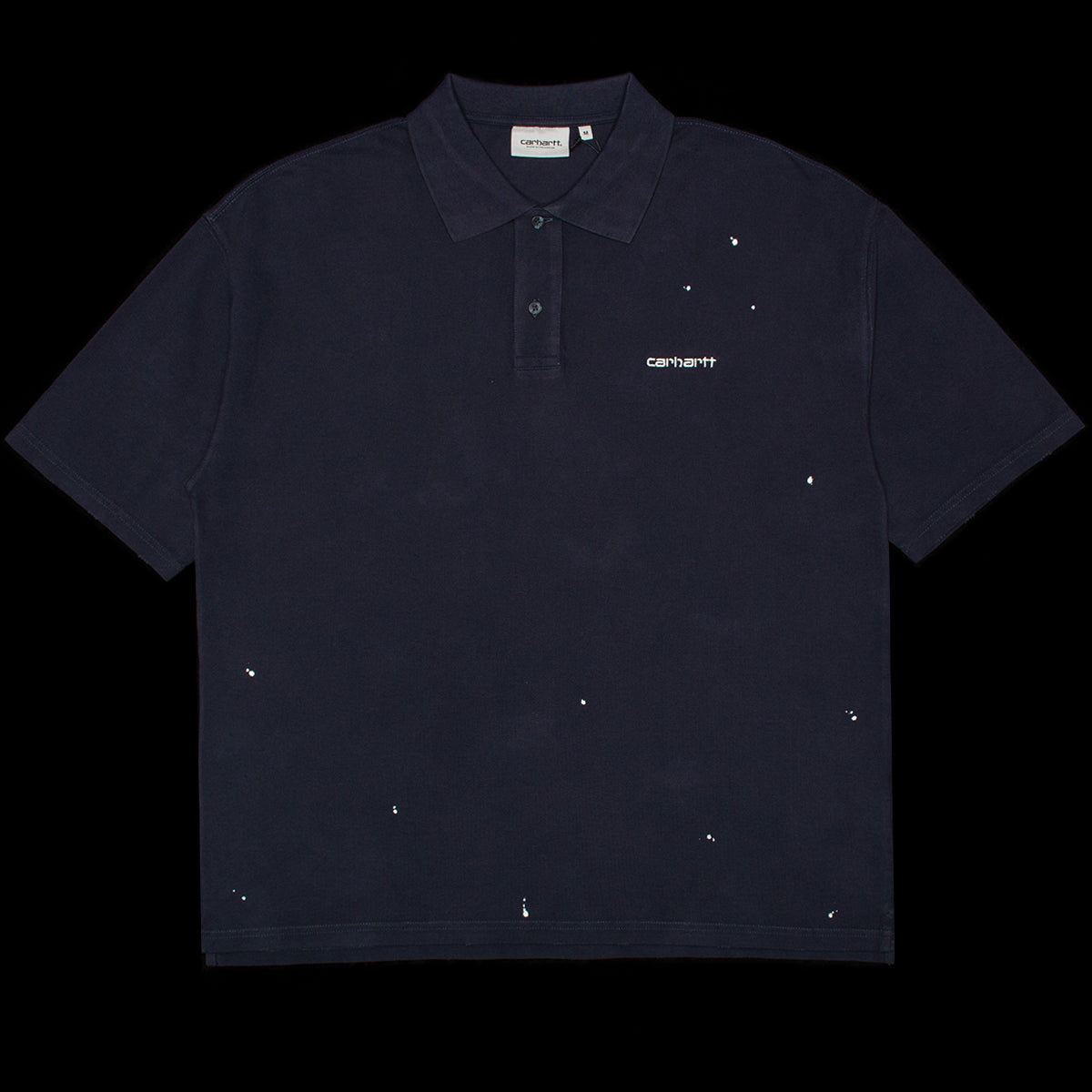 Carhartt WIP - Painter Polo
Style # I036856-1C
Color : Dark Navy (Destroy Wash Splatter)