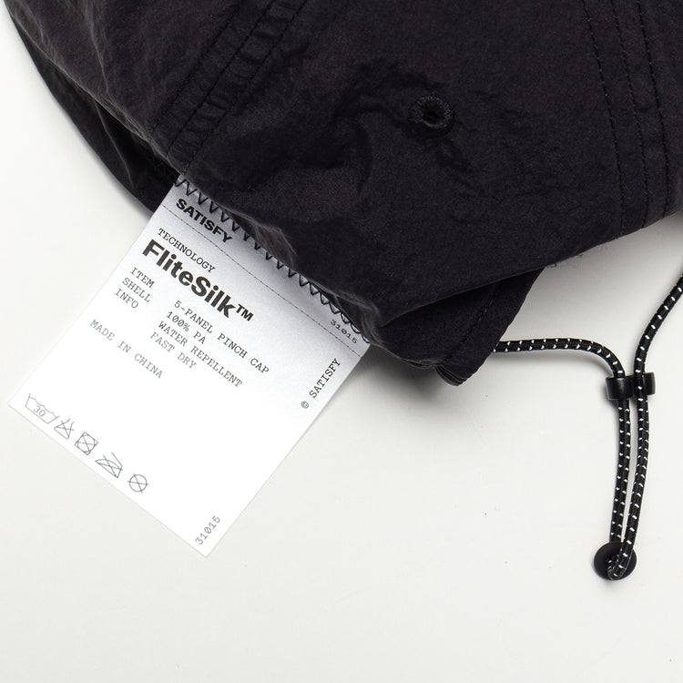 Satisfy - FliteSilk™ 5-Panel Pinch Cap
Style # 31015-00017
Color : Black