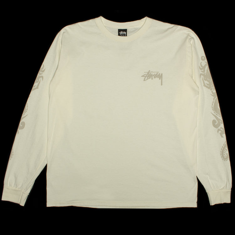 Stussy | Dragons Pigment Dyed L/S T-Shirt Style # 1995031 Color : Natural