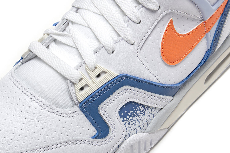 Nike - Air Tech Challenge II
Style # FZ9033-101
Color : White / Tart / Stone Blue / Football Grey