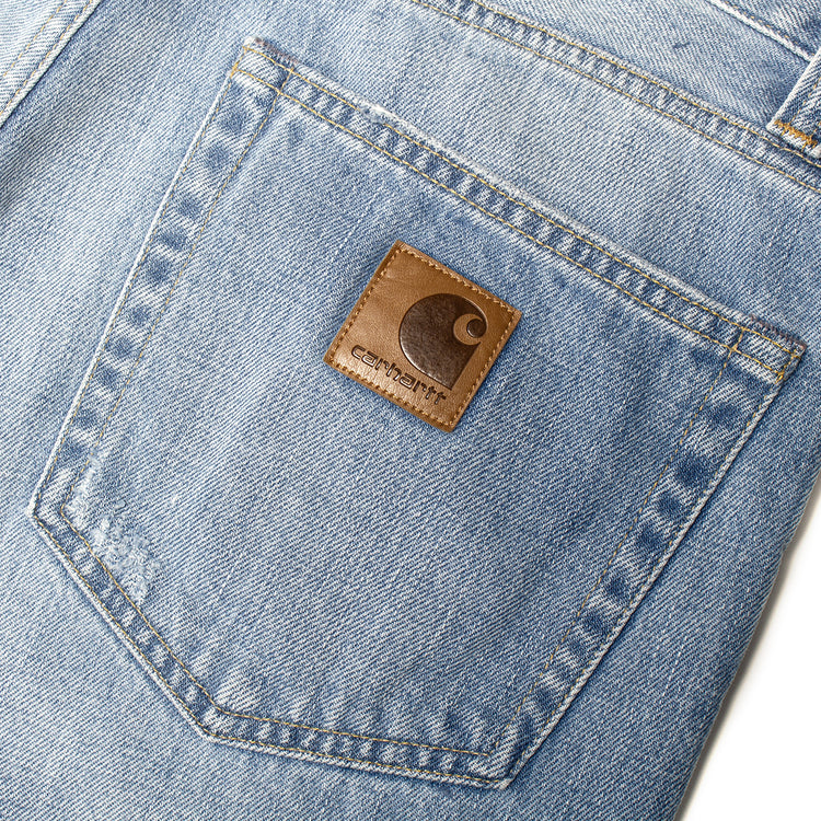 Carhartt WIP - Aaron Pant
Style # I036728-01UR
Color : Blue (Burst Washed)
